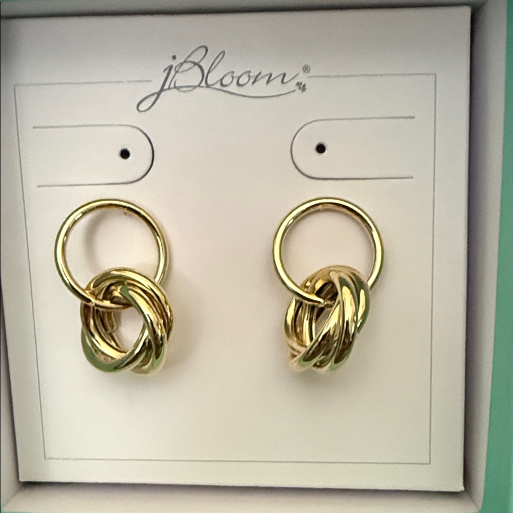 Bloom Elegant Gold Knot Earrings 14$